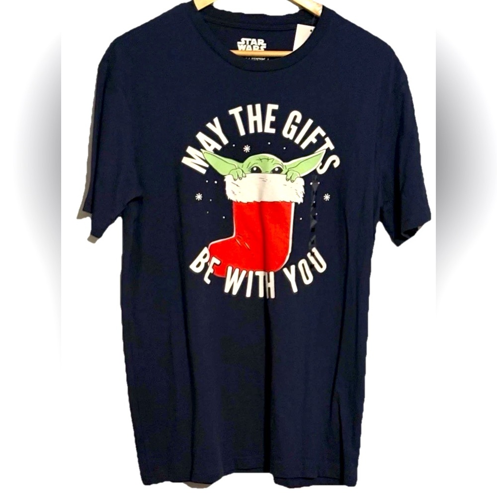 NWT-Men’s‎ navy blue Star Wars Mad Engine Christmas shirt NWT-Sz M